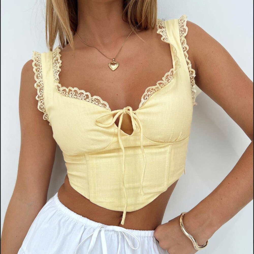 Princess Polly Scarlett Top Yellow